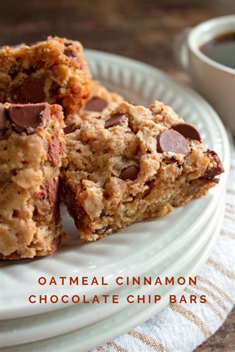 We're talking almonds another key component of our oatmeal chocolate chip bars recipe? Oatmeal Cinnamon Chocolate Chip Bars - Bunny's Warm Oven ...