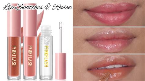 PINK FLASH LIP GLOSS LIP SWATCHES HONEST REVIEW YouTube