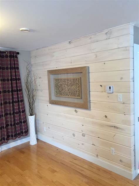 Accent Wall Made With Shiplap Pine And A Whitewash Finish Accent Walls In Living Room White