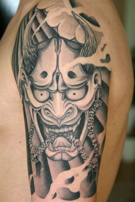 Tattoo dragon vector tribal illustration. Japanese Demon Mask Tattoo Design » Tattoo Ideas