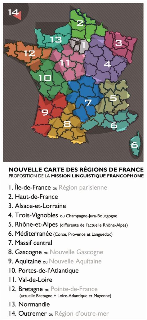 Mission Linguistique Francophone Nouvelle Carte Des Régions De France