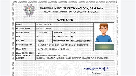 Nit Agartala Admit Card Download Nit Agartala Exam Date Nit Agartala Examdrive