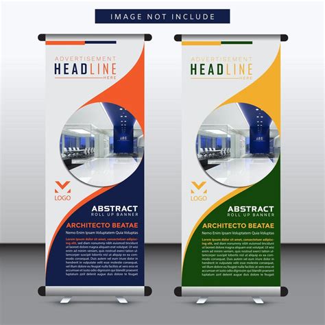 Vertical Banner Design With Rounded Cutout For Image 692159 Download