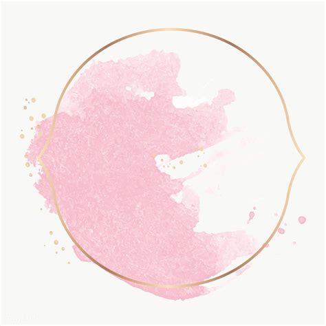 √ Pink Watercolor Circle