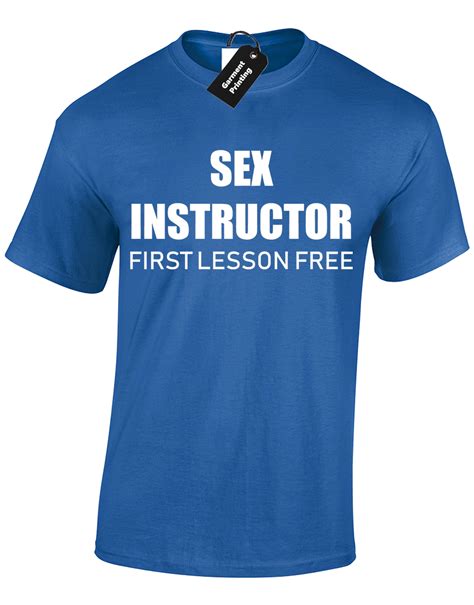 Sex Instructor Mens T Shirt Tee Funny Rude Joke Printed Design Novelty Top Cool Ebay