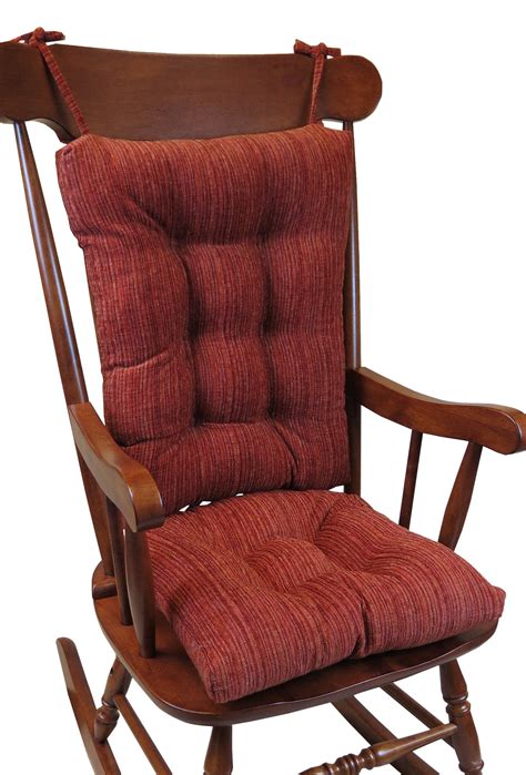 The Gripper Non Slip Polar Jumbo Rocking Chair Cushions Garnet