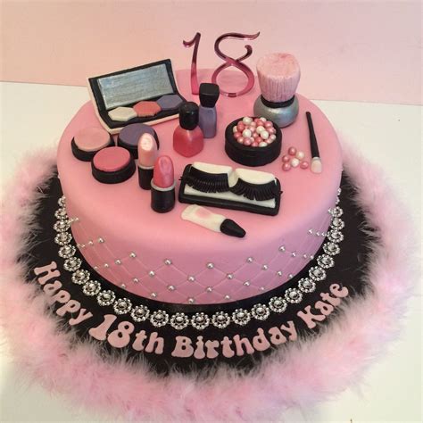 makeup birthday cake pink 18th make up theme birthday cake make up party ideas in 2020 makeup