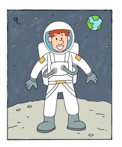 How To Draw An Astronaut Easy Drawing Tutorials For Kids