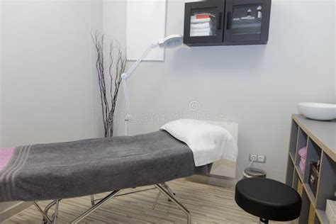 Empty Room Of A Medical Clinic With Massage Equipment Stock Image Image Of Horizontal Comfort
