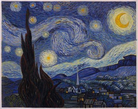 The Starry Night Vincent Van Gogh Hand Painted Oil Painting