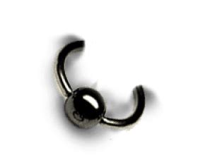 transparent nose piercing - surgical steel open nose ring (1.2mm x 7mm png image