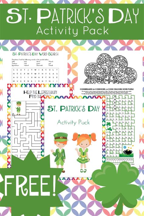 FREE Huge St. Patrick's Day Activity Fun Pack (Suits multiple ages