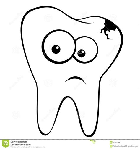 Sad Tooth Stock Vector Illustration Of Vector Medical 10097888