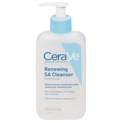 Save On Cerave Renewing Sa Cleanser For Normal Skin Pump Salicylic Acid