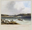 Yellowstone, Missouri River steamboat, depicted as aground on, 1844 ...