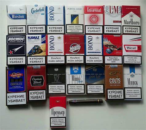 Марки сигарет в россии список и цены