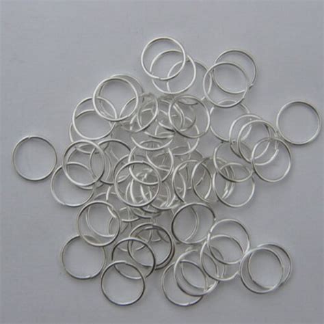 8mm Jump Rings 100 Pcs Of Sterling Silver Plated Jump Rings Etsy