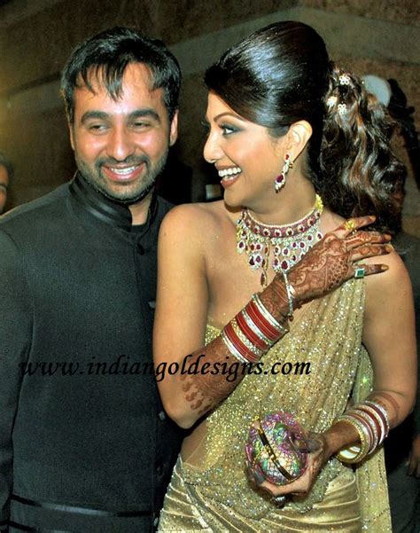 Gold And Diamond Jewellery Designs Shilpa Shetty In Designer Bridal