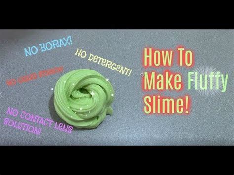 Keep adding contact solution one tablespoon at a time. How to Make Fluffy Slime WITHOUT Borax, Contact Lens ...