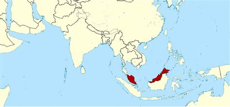 Map Of Malaysia Showing Borneo Maps Of The World