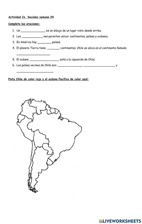 The Map Of Latin America Is Shown In This Worksheet