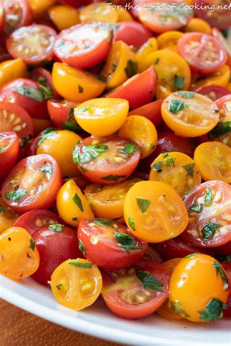 Marinated Cherry Tomatoes With Fresh Herbs For The Love Of Cooking