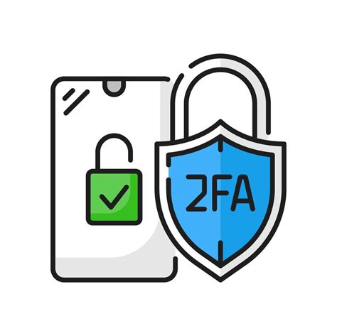 2fa Two Factor Verification Icon Security Code 21868437 Vector Art At