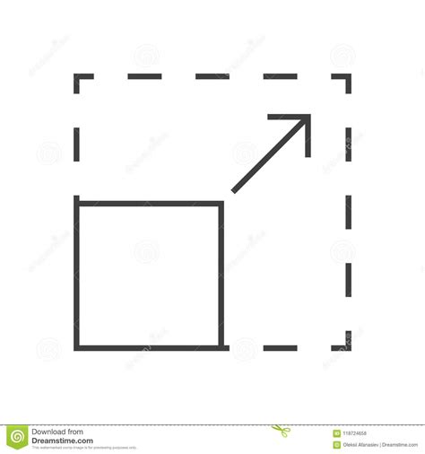 Download Resize Vector Icon stock vector. Illustration of extend ...