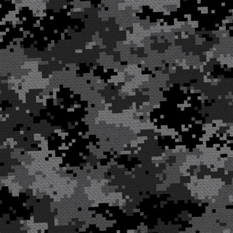 Black Digital Camouflage Pattern Crew