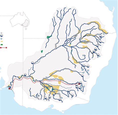 River Regulation In The Murray Darling Basin Showing The Location Of