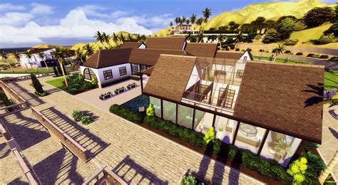 Cali Ranch Mansion By Zhepomme At Mod The Sims 4 Sims 4 Updates