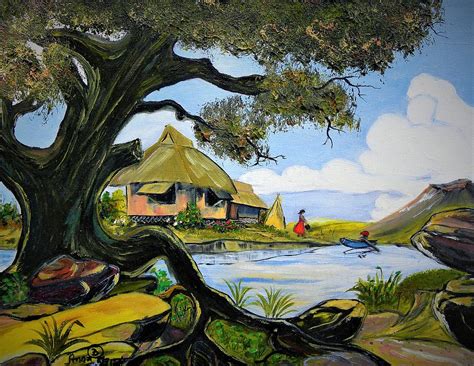 Bahay Kubo Big File Painting By Anna Baker