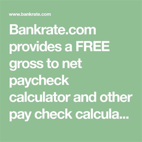 Gross Pay To Net Pay Calculator Krysdafinel