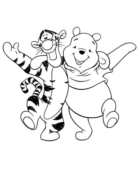 Tigger And Pooh Bear Coloring Pages