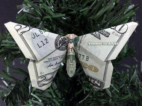 Butterfly Money Origami Dollar Bill Animal Insect Cash Etsy