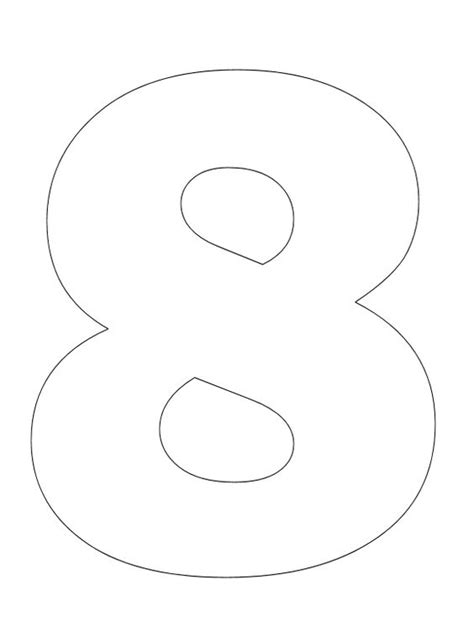 Our free coloring pages for adults and kids, range from star wars to mickey mouse. Number 8 Coloring Pages - Kidsuki