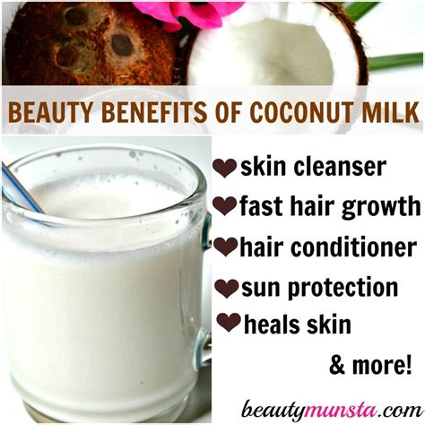14 amazing beauty benefits of coconut milk beautymunsta free natural beauty hacks and more