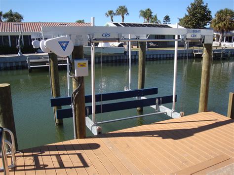 Custom 10000 Lb Deco Boat Lift Equipped With Our Patented Cable