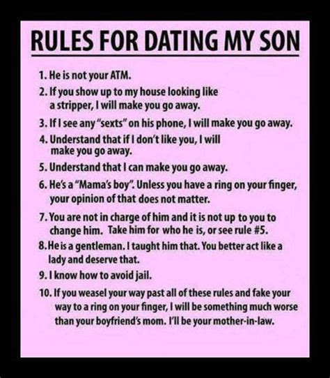 Moms “rules For Dating My Son” Are As Bad As Dads “rules For Dating