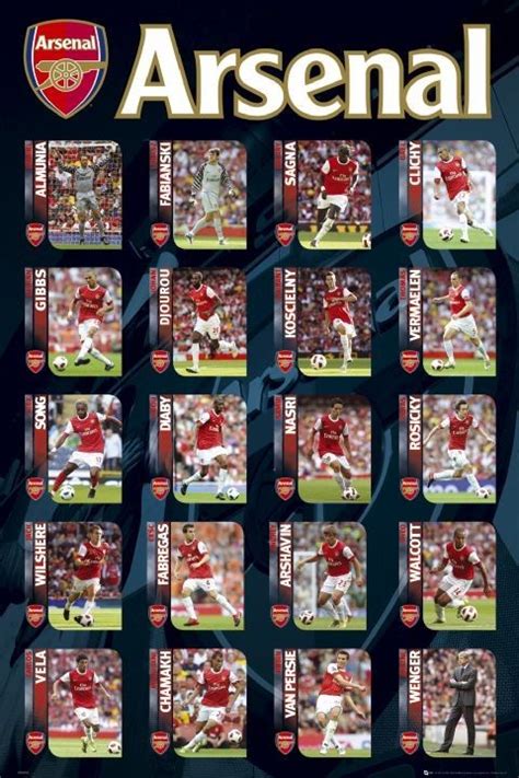 Arsenal Squad Profiles 20102011 Poster Sold At Europosters