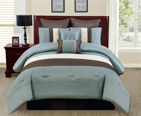 Queen size comforter sets for teenagers. Light Blue and Brown Bedding & Comforter Sets