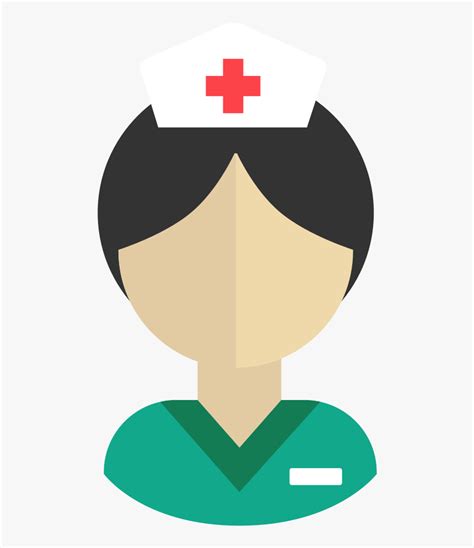 Female Medical Nurse Flat Icon Vector Nurse Icon Transparent