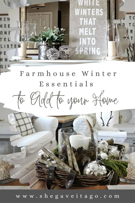 Winter Farmhouse Decor Essentials She Gave It A Go