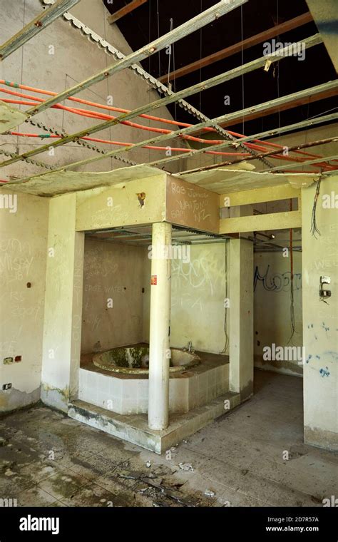 Bathroom In Abandoned Sheraton Hotel Rarotonga Cook Islands South