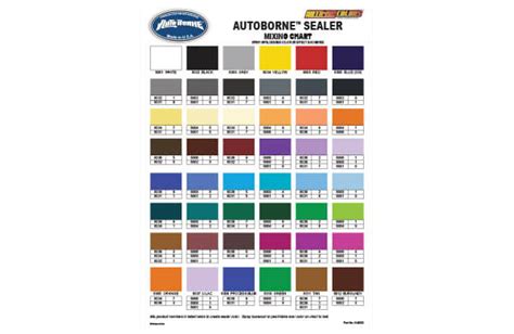 Autoborne Color Chart