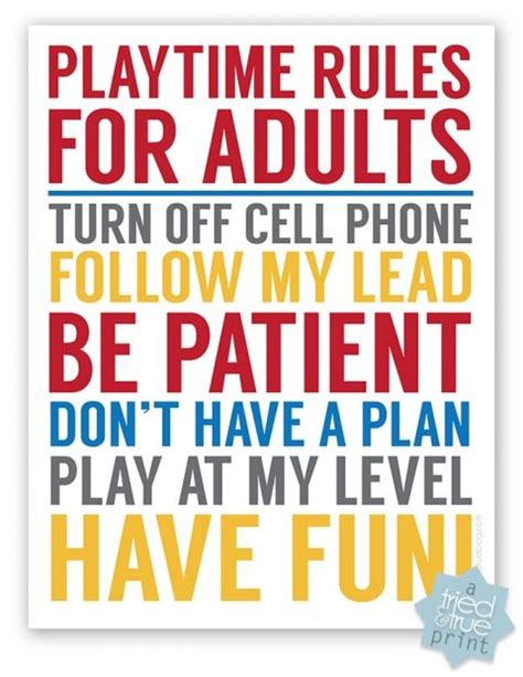 Playtime Rules For Adults Wall Hanging Diy Wall Art How To Plan Wall
