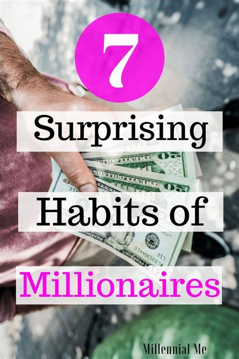 7 Simple Habits Of The Average Millionaire Millionaire Money Habits