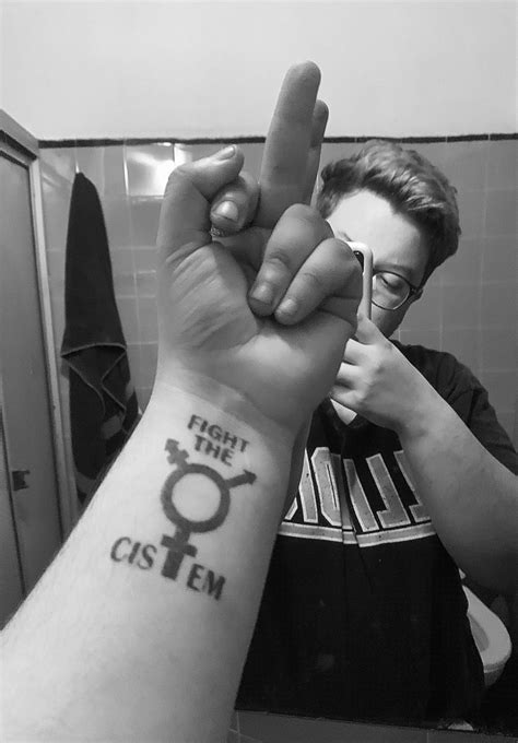 Ftm Trans Guy Tatto Scar Tattoo Chest Tattoo Tattoos And Piercings Tattos Transgender Symbol