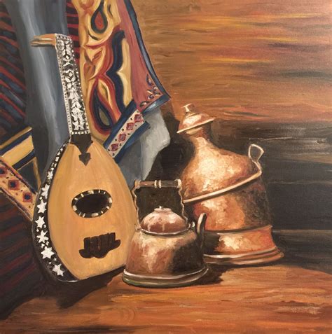 Elham Zaid Alhulaibah Art Oil On Canvas 60 X 60 Cm Title Arabesque