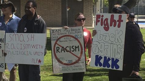 California Ku Klux Klan Rally Ends With Stabbings And Arrests Bbc News